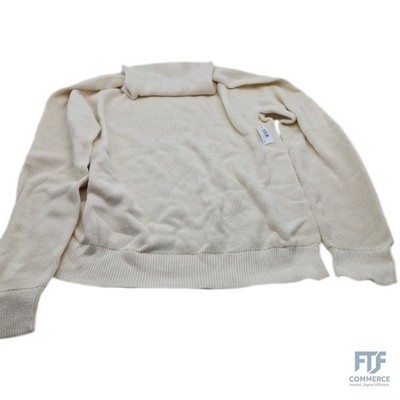 Amazon Essentials Herren Rollkragenpullover aus 100% Baumwoll-Rippstrick, Elfenb