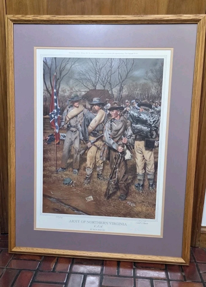 北方维吉尼亚军队限量版印刷品由里克·里维斯内战签名 — 第 3/4 张图片