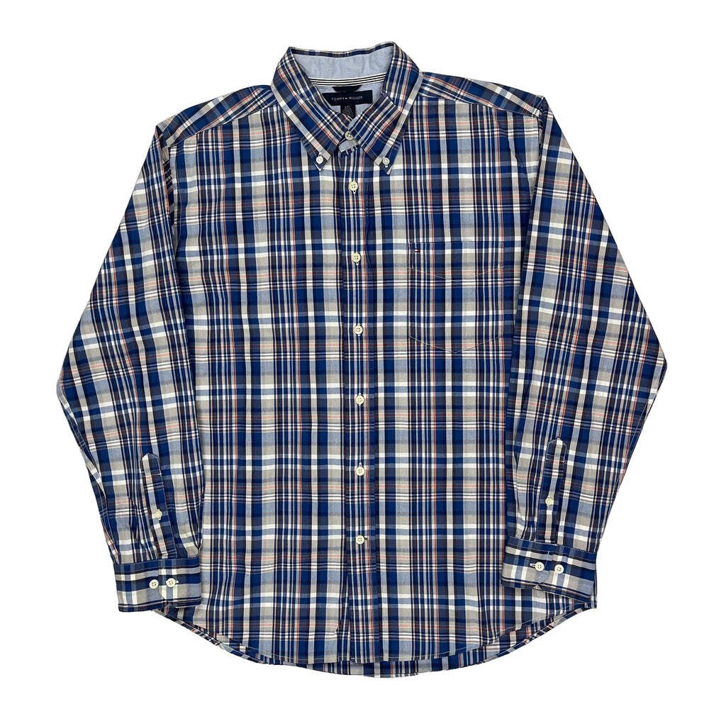 Tommy Hilfiger Checked Shirt - Large Red Cotton