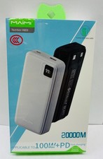 20,000 mAh Power Bank, 100 Watt  PD Fast Charging, Black