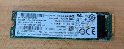 SK Hynix 1TB NVMe M.2 2280 Internal SSD - HFS001TD9TNG - PC401 - 100% Health