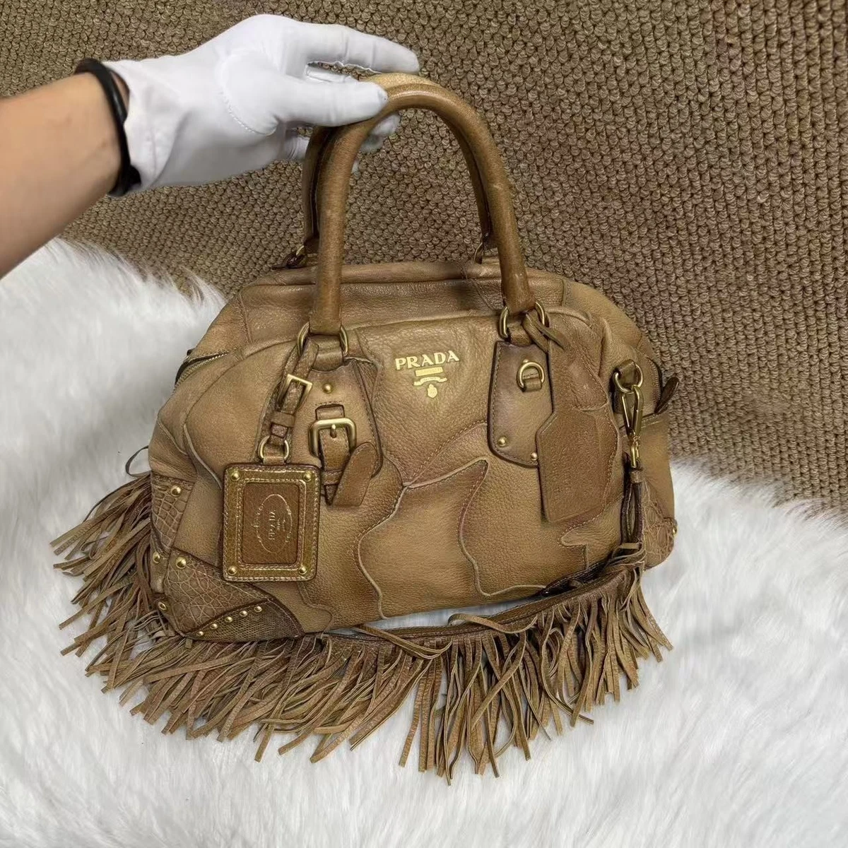 PRADA フリンジハンドバッグ ブラウン PRADA Fringe Bags & Handbags for Women for sale | eBay