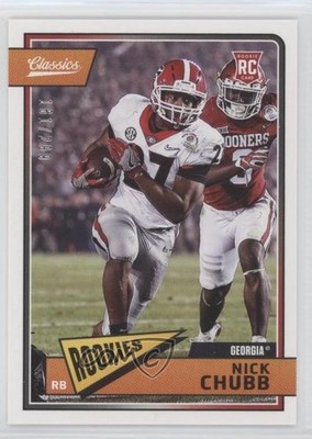 2018 Panini Classics Rookies Red Back 161/299 Nick Chubb #216 Rookie RC 0c3