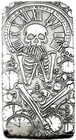 10 ozt 999 Fine Silver Art Bar- TIME'S SKELETON - ADAMO TECHNE - Limited Edition