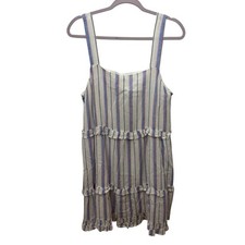 Rails Sandy Womens Ruffled Trim Tahiti Striped Dress Size XL