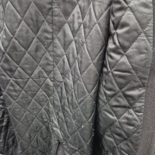 Barbour Wool Country Black Winter Duffle Heavy Warm Jacket Coat Size XL C 42 - Picture 5 of 10