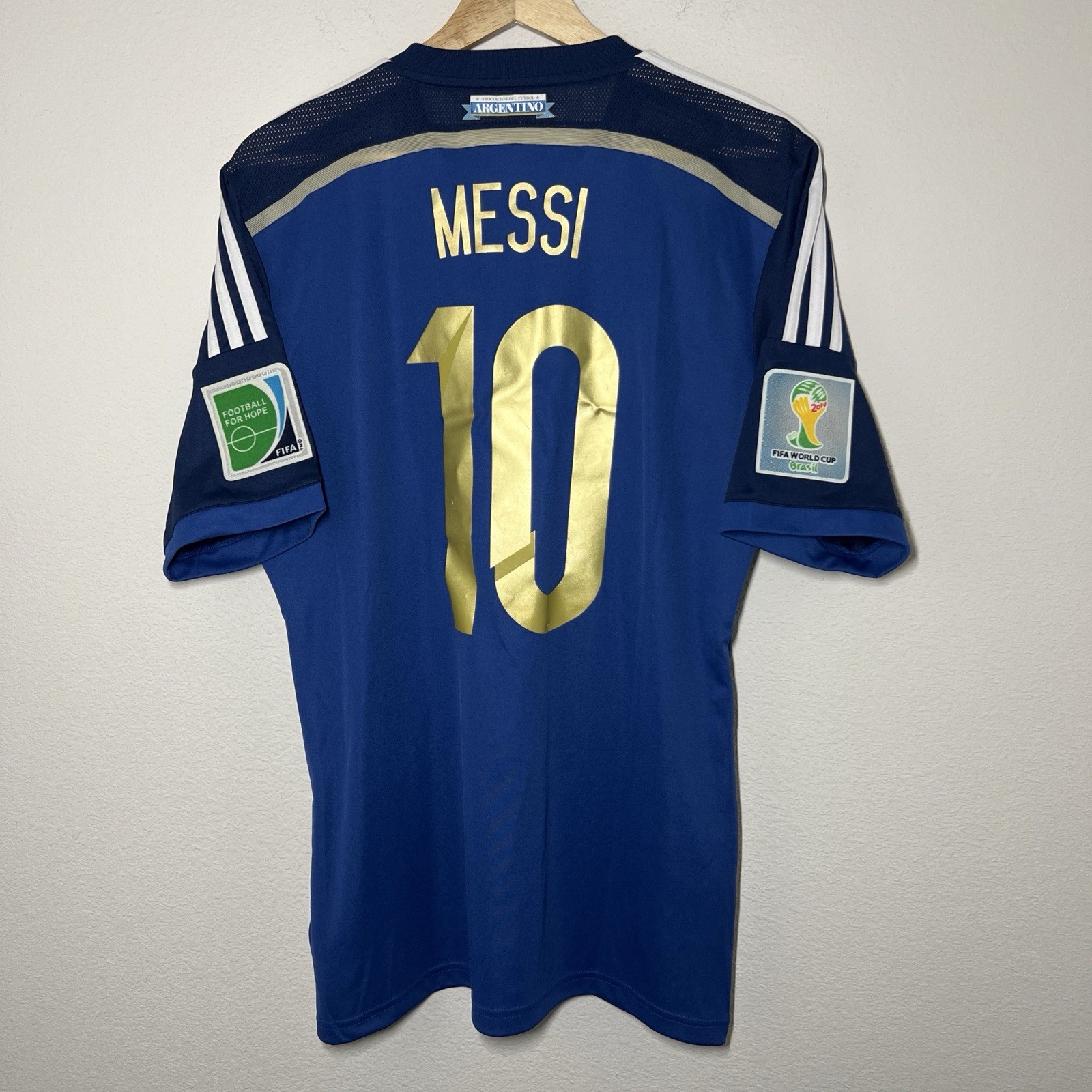 Argentina Lionel Messi 2014 World Cup Away Jersey | Vintage Soccer M