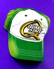 Quaker State Raised Embroidery Snapback Hat/Cap Green Faded  Unworn   HB