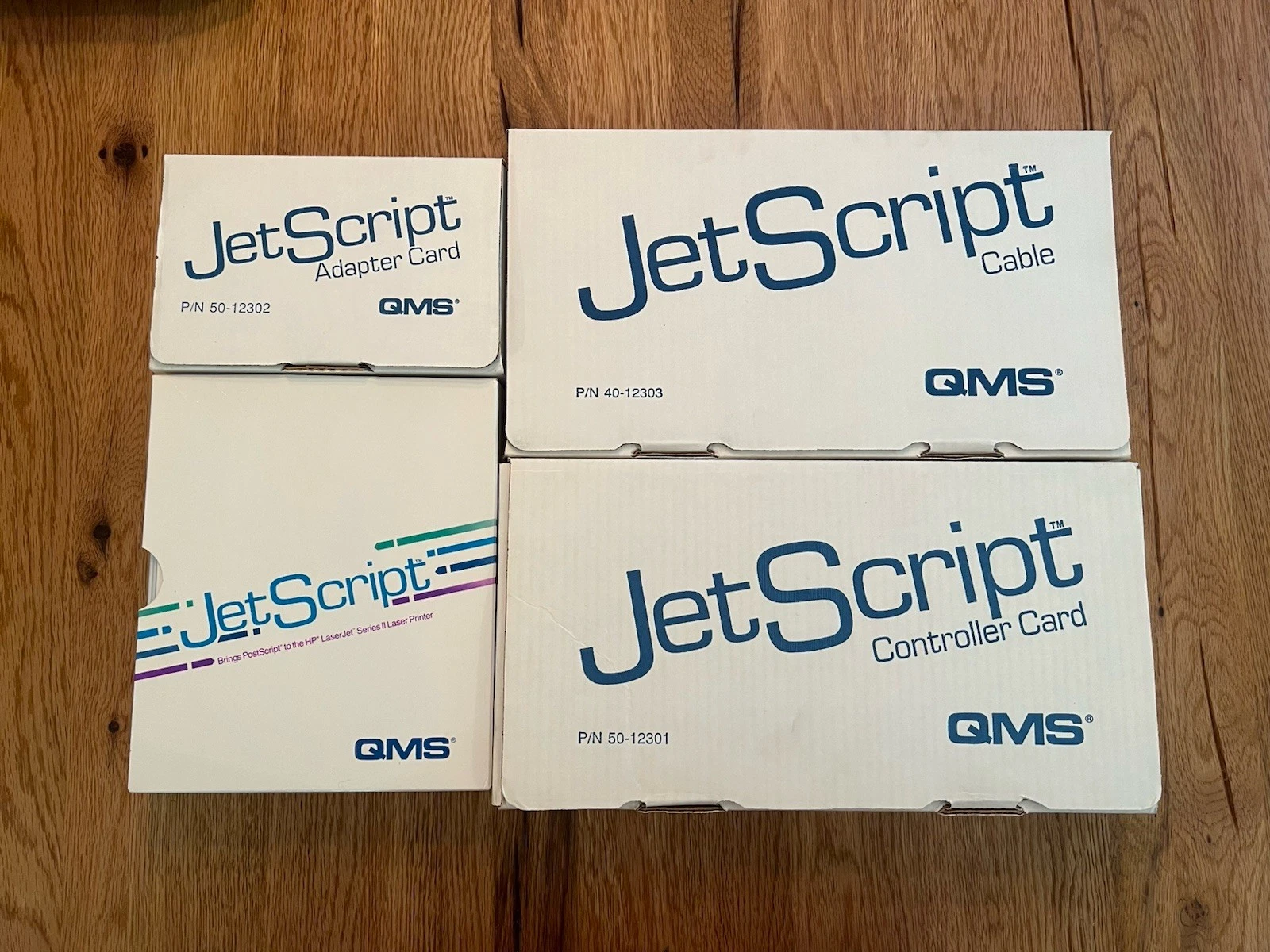 QMS JetScript LaserJet Series II Laser Connection Cable & Card - Vintage