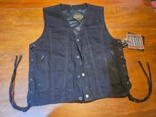 Renegade Classics Black Denim Vest, Size S