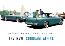 Sunbeam Alpine Series 1 Poster - Ideal Gift!  - 16"x12"