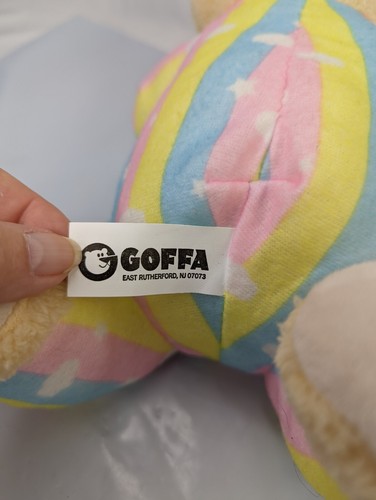 Goffa Prayer Bear Plush 10 Inch Works Pink Blue Yellow Stuffed Animal Toy - Imagen 5 de 6