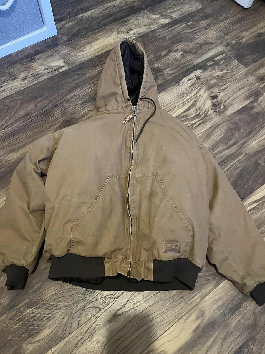 C.E. Schmidt Workwear Heavy Brown Duck Canvas Hooded Jacket C.E. Schmidt Workwear Heavy Brown Duck Canvas Hooded Jacket