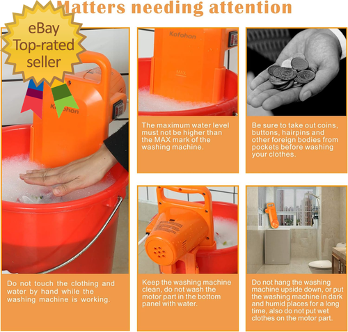 Portable Washing Machine Small Mini Hand Compact Semi Automatic Washer Laundry P - Picture 7 of 7