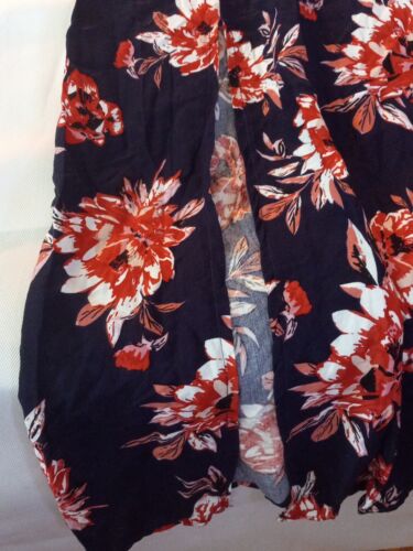 Pacific Vibes Maxi Sun Dress Blue Floral Size XL Side Slits Smocked Bodice NWT - Picture 5 of 10