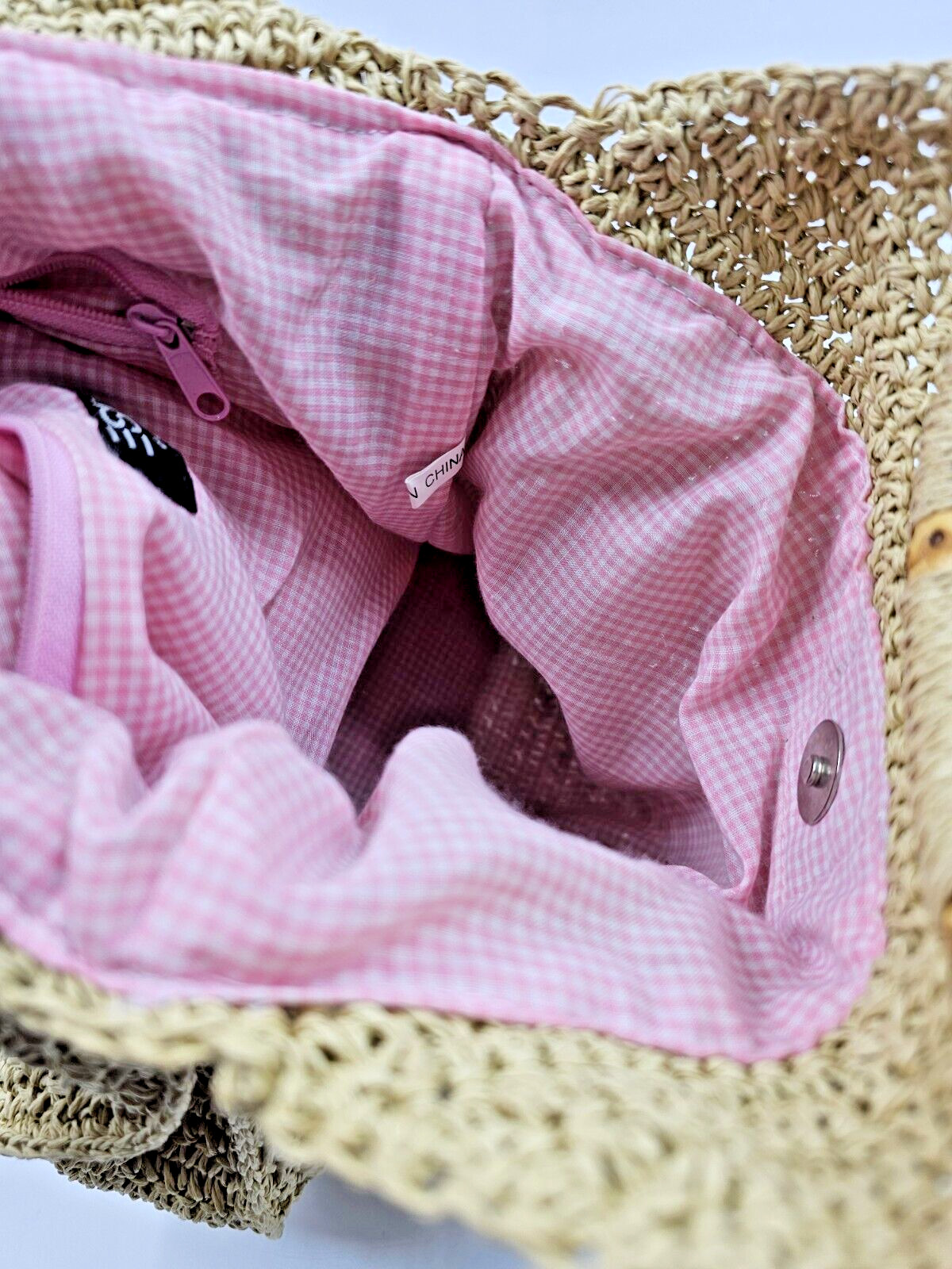 Esprit Straw Rafia Crochet Woven Granny core Cottage … - Gem