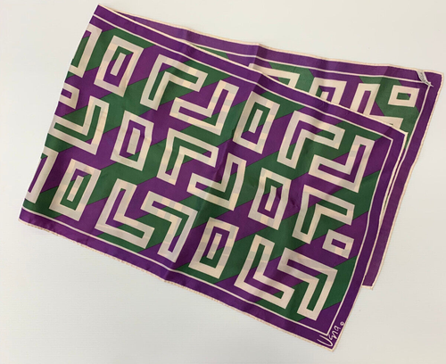 Vintage Vera Neumann Oblong Graphic Design Scarf - 14 x 42 in. - Picture 2 of 6