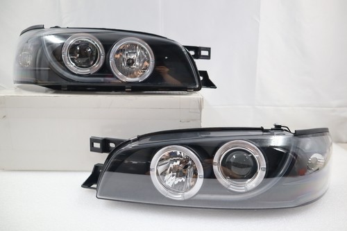 Fit~1995-2001~Subaru Impreza Led Black Headlight+Corner Turn Signal Lamps Pair - Picture 2 of 8