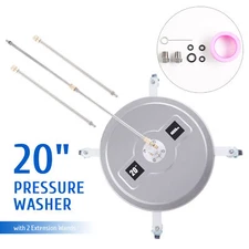 20 Inch Pressure Surface Cleaner Attachment with 2 Extension Wands and Nozzles