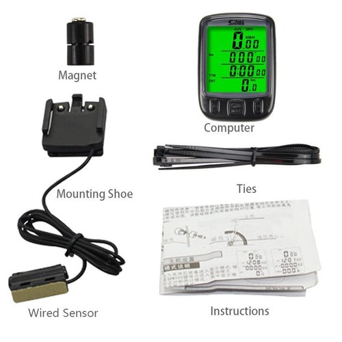 Fahrradcomputer Kabelgebunden Kilometerzähler LCD Fahrrad Tachometer Radfahren - Bild 12 von 12