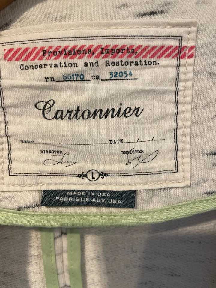 Cartonnier Anthropologie бежевый вязаный блейзер куртка оборки отделки женщин XS - Изображение 3 из 4