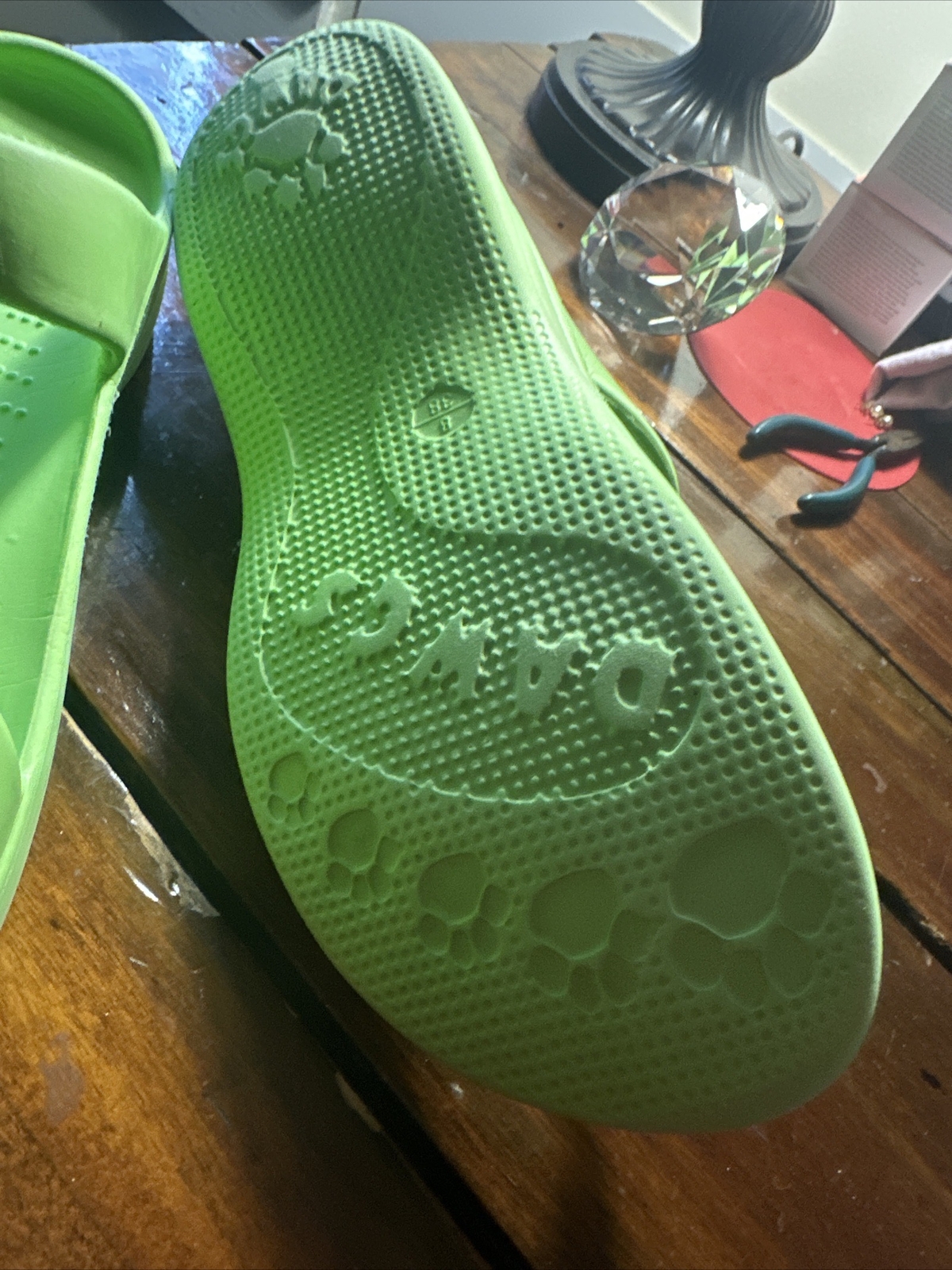 Dawgs Women's Comfort Z Sandals Soft Footbed, SlipOn Design Green SS 8 eBay