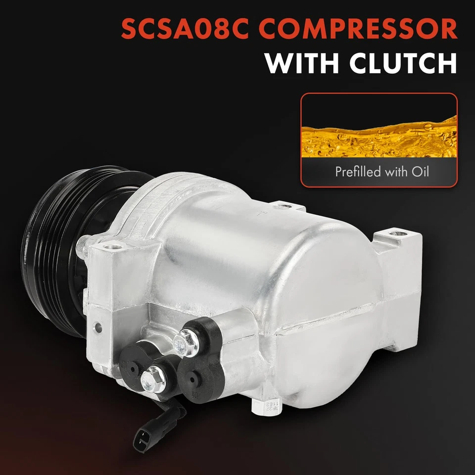 空调压缩机带离合器适用于斯巴鲁 Legacy Outback 2005 - 2009 4-Pulley Groove — 第 3/4 张图片