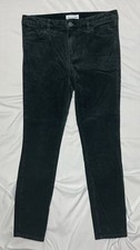 Made And Loved LOFT Pants Modern Skinny Corduroy Black Crop Women's Sz. 6 / 28