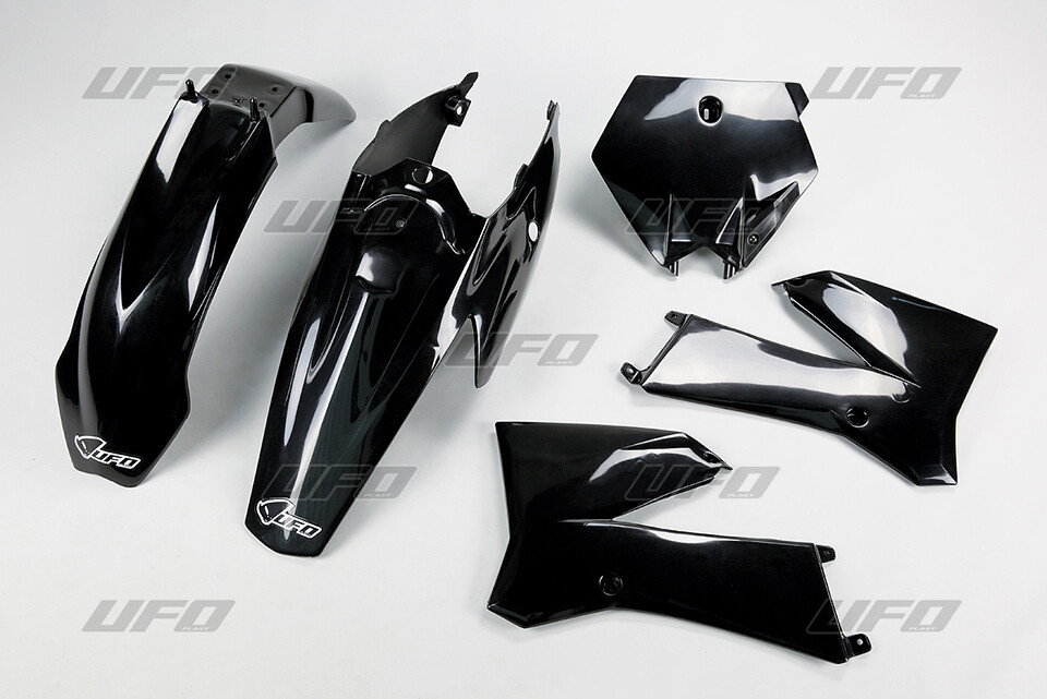 Kit plastique UFO noir pour moto KTM 85 SX de 2006 à 2012 KT505E001