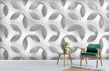 3D Relief  Geometric Wallpaper Wall Mural Removable Self-adhesive Sticker540