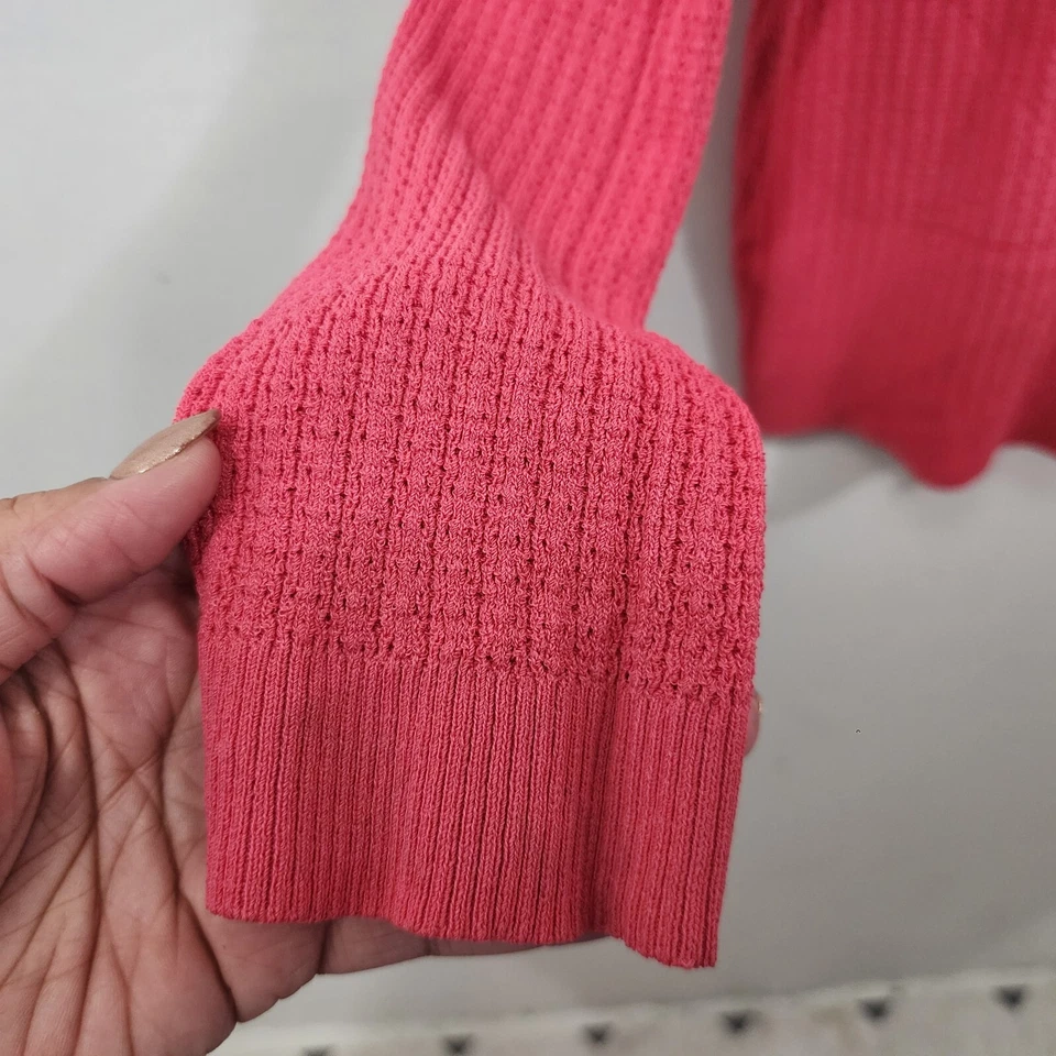 Cárdigan suéter tejido cuello en V Kate Hill malva para mujer 2X botones delanteros manga larga Foto 4 de 4