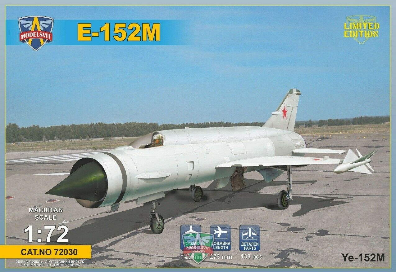 Mikoyan Ye-152M kit de modélisme d'intercepteur miniature 1/72 en plastique premium Modelsvit