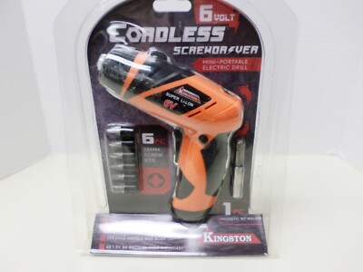 KINGSTON CORDLESS SCREWDRIVER 6 VOLT BATTERY OPERTATED