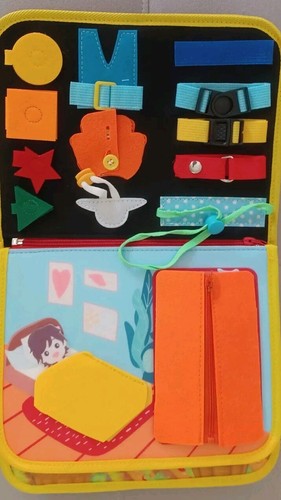 Bolso libro de actividades de tela para niños pequeños/niños tema camión de bomberos - Imagen 5 de 5