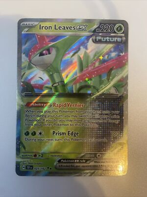 Pokemon Temporal Forces Iron Leaves EX 25/162 Ultra Rare Holo MINT PACK  FRESH