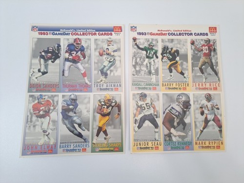 '93 McDonalds Gameday NFL Karten Blätter A & C - ungeschnitten - Bild 1 von 17
