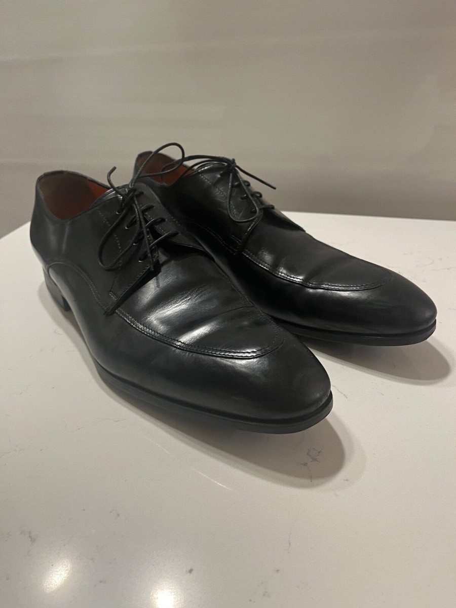 Black santoni mens shoes lace up derby size 12 slightly used  display picture 2