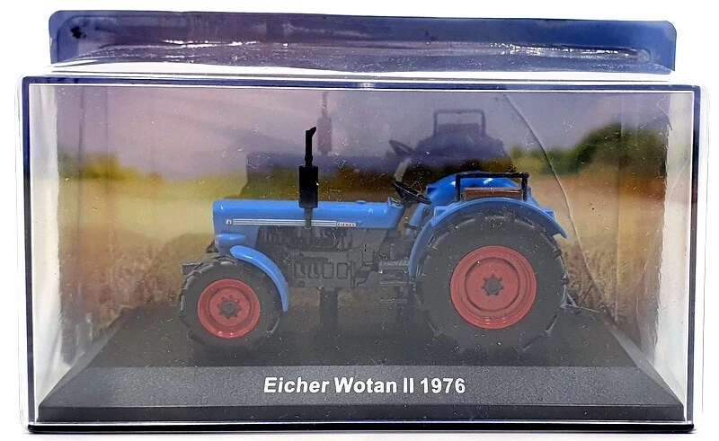Hachette 1/43 Scale Model Tractor HL12 - 1976 Eicher Wotan II - Blue - Image 4 of 4