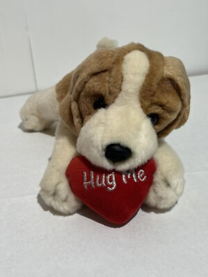 Keel Toys Valentines Beagle Hund Stofftier Hug Me Herz 8,5 Zoll liegend