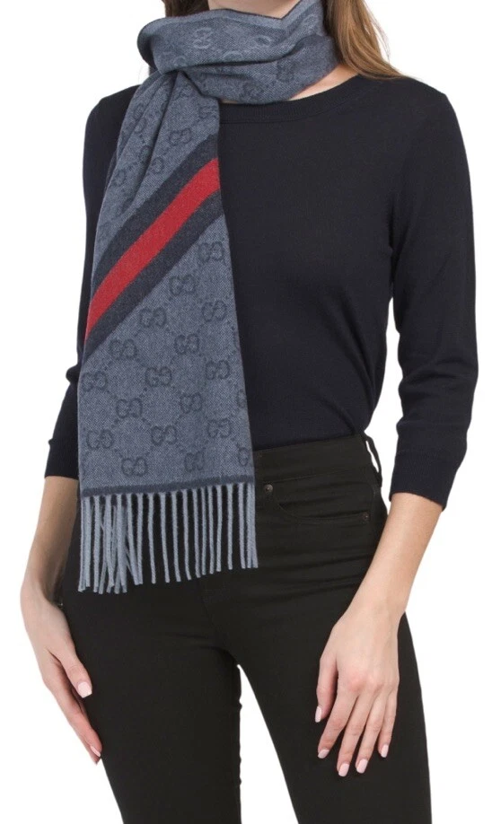 Écharpe laine GUCCI fabriquée en Italie NIKKY 15