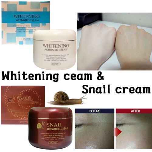 [Lightening 100g + Snail 100g] Whitening Activated Cream + Snail Reparing Cream - 第 1/12 張圖片