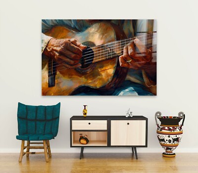  Wandbild, Gitarrenmusik Kunst, Moderne Wand Kunst Acrylglas, Leinwand, Poster