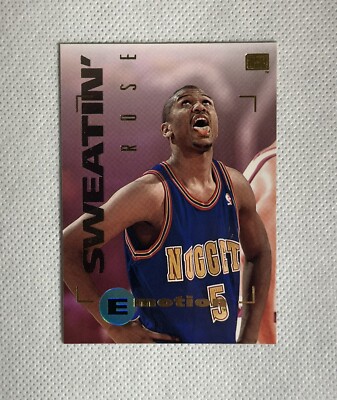 1994-95 SkyBox Emotion Jalen Rose #25 Rookie Basketball Card RC Denver Nuggets