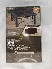 Element 38" Premium Square Fire Pit Cover Patio Firepit Outdoor 698422 Brown