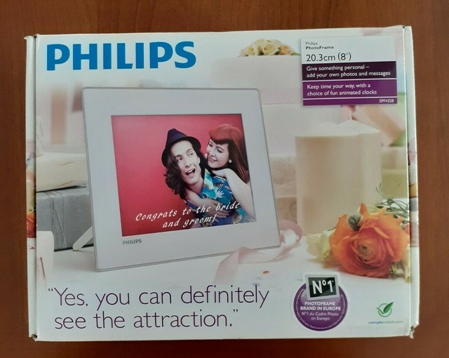 Portafoto Digitale Philips Lcd 20 3 Cm 8 Photoframe Spf4328 10 Bianco Acquisti Online Su Ebay