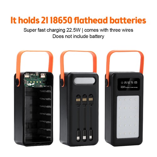 28/35 Slot 18650 Akku Ladegerät Koffer Powerbank DIY Werkzeug 4 USB Port Akku Box - Bild 19 von 24