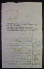 Marlene REIDEL (1923-2014) handwritten poem after LI-TAI-PE - UNIQUE