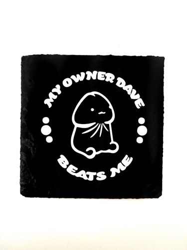 valentines humorous funny coaster joke love personalised slate - 第 1/4 張圖片