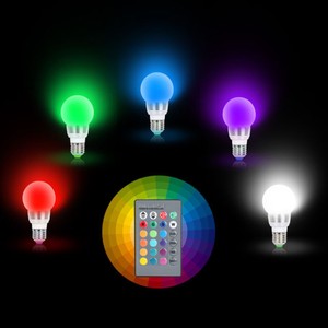E27 E14 LED Light Bulb Lamp RGB Magic 16 Color Changing With IR Remote Control