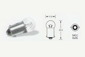 6V 2W BA9s Dash Bulb For Classic Cars – Wood MCC Bulb (Box Of 10)